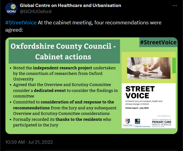 OCC Cabinet Meeting Actions